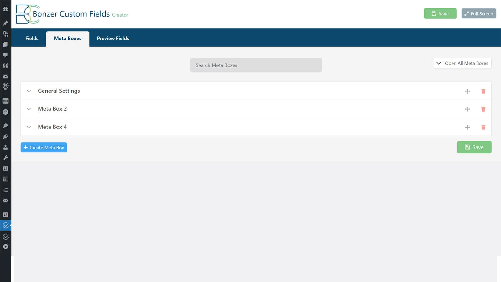 Bonzer Custom Fields