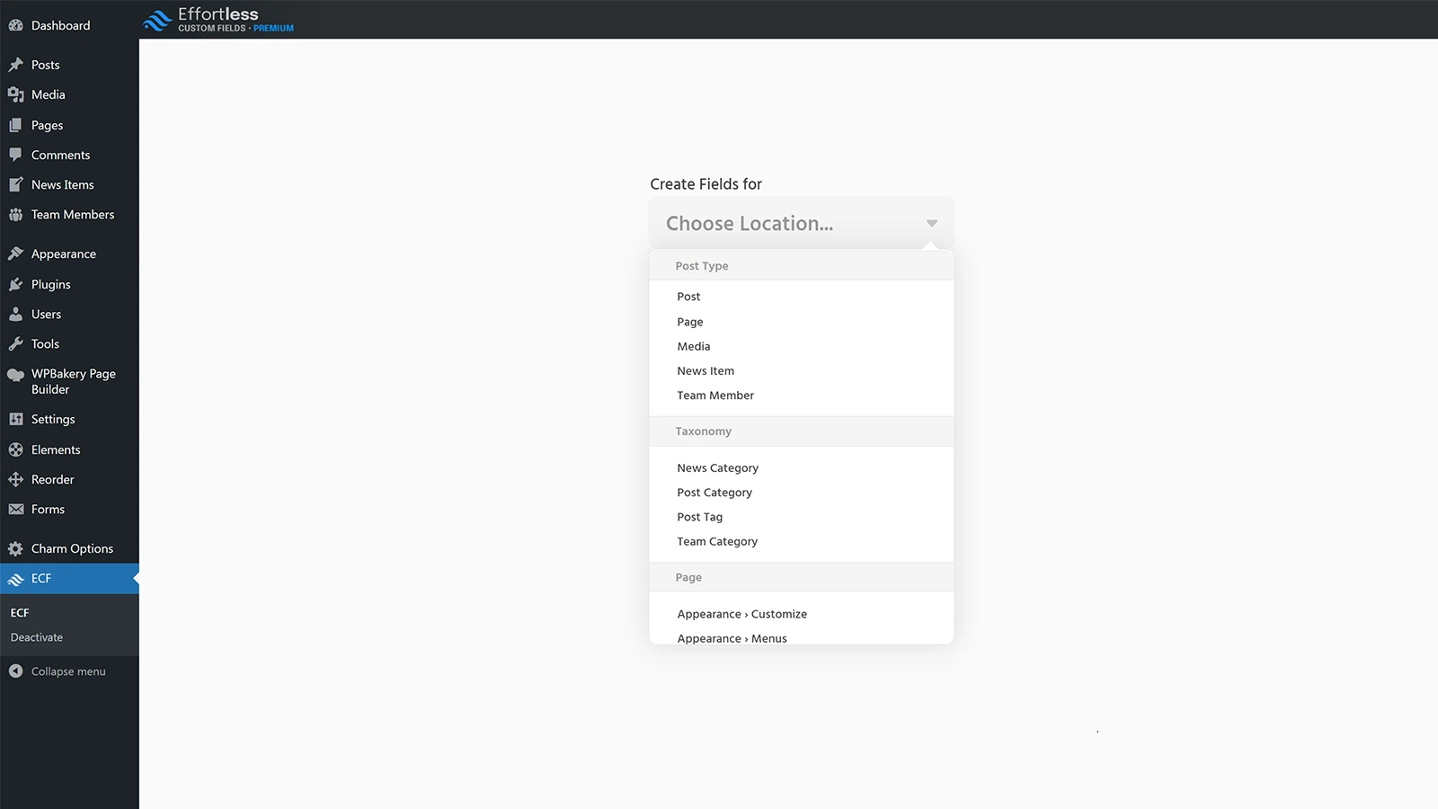 Effortless Custom Fields