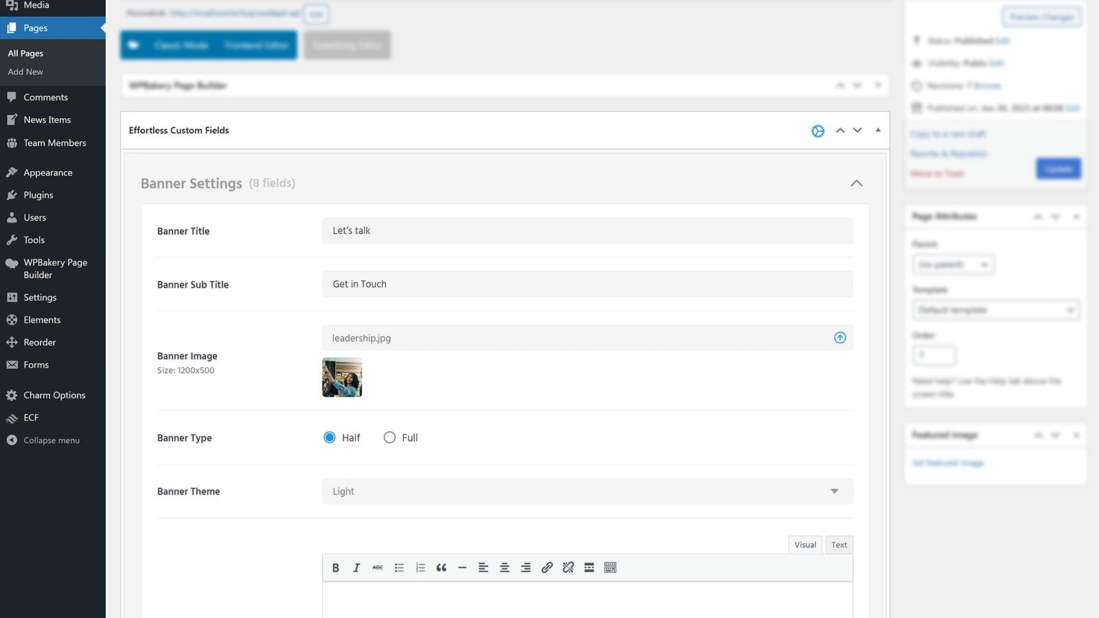 Effortless Custom Fields