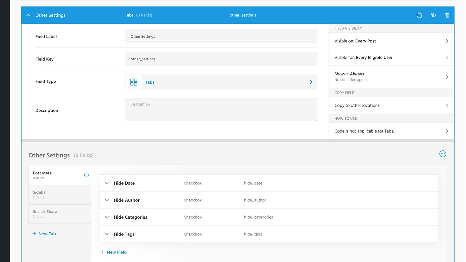 Effortless Custom Fields