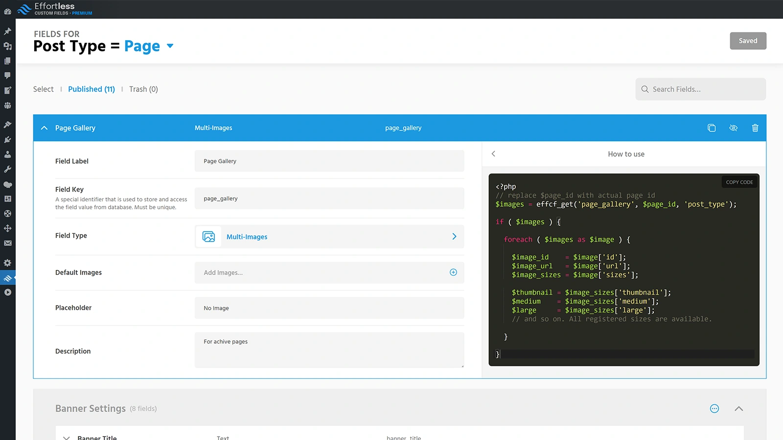 Effortless Custom Fields