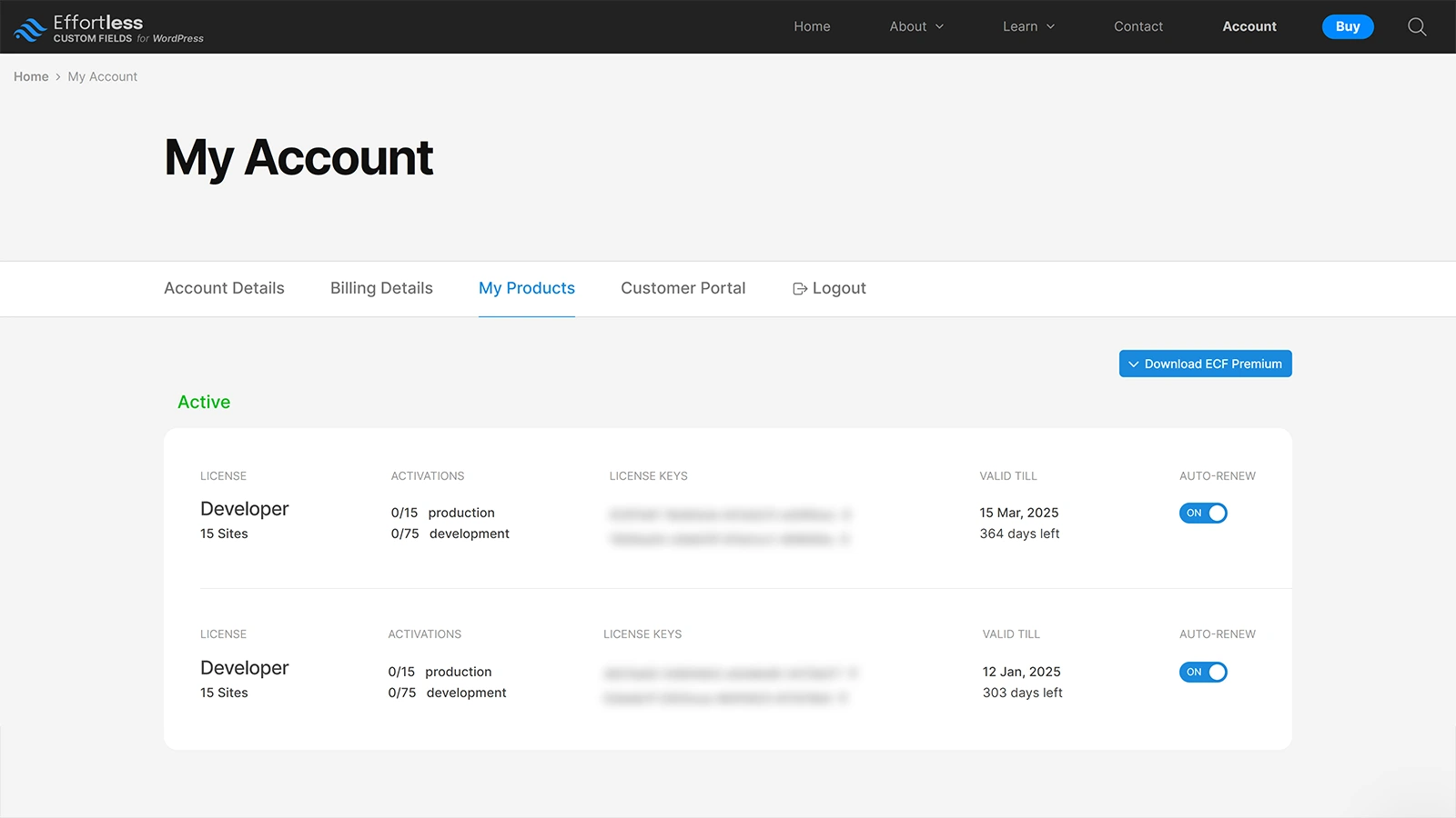 License & Subscription